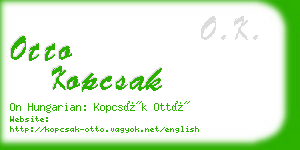 otto kopcsak business card